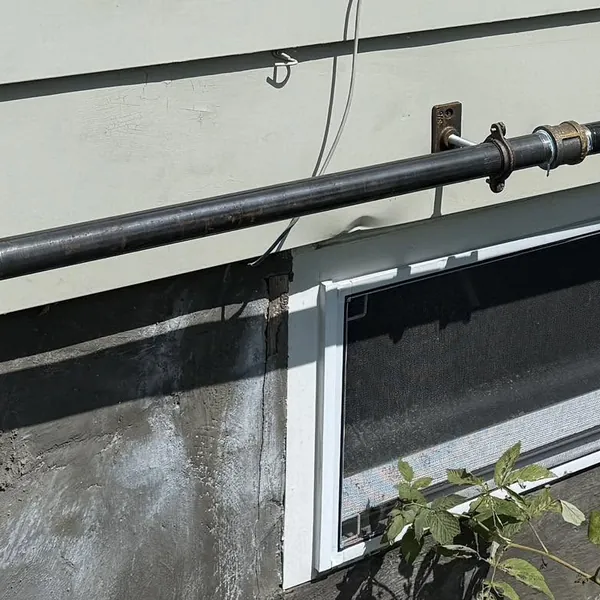 New exterior natural-gas piping for an oil-to-gas conversion by Affordable Plumbing NEPA