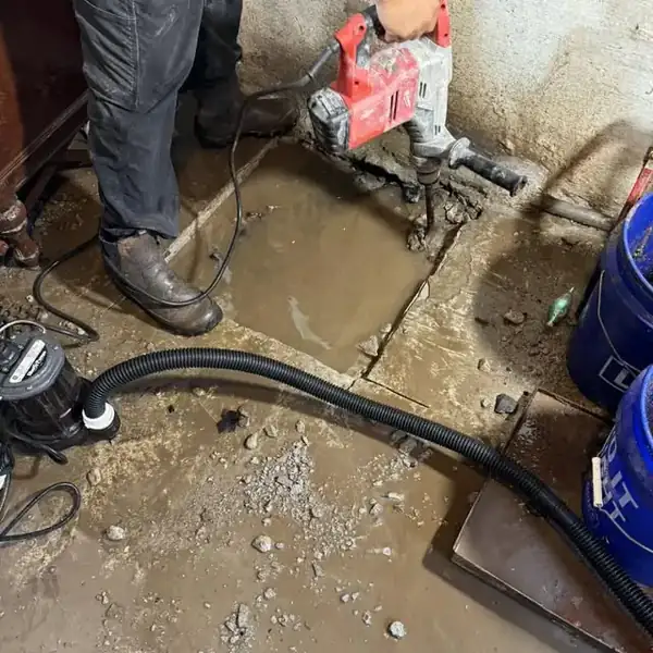 Emergency Sump-Pit Opening — Dickson City, PA by Affordable Plumbing NEPA