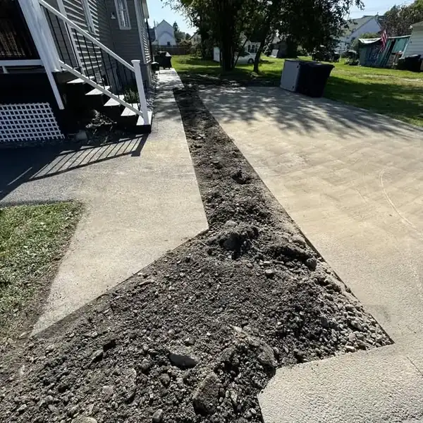 8. Trench backfill and site cleanup in progress by Affordable Plumbing NEPA
