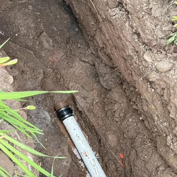 5. New PVC sewer connection installed by Affordable Plumbing NEPA