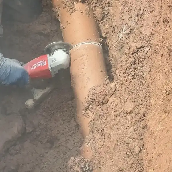 2. Deteriorated sewer piping cut and removed by Affordable Plumbing NEPA